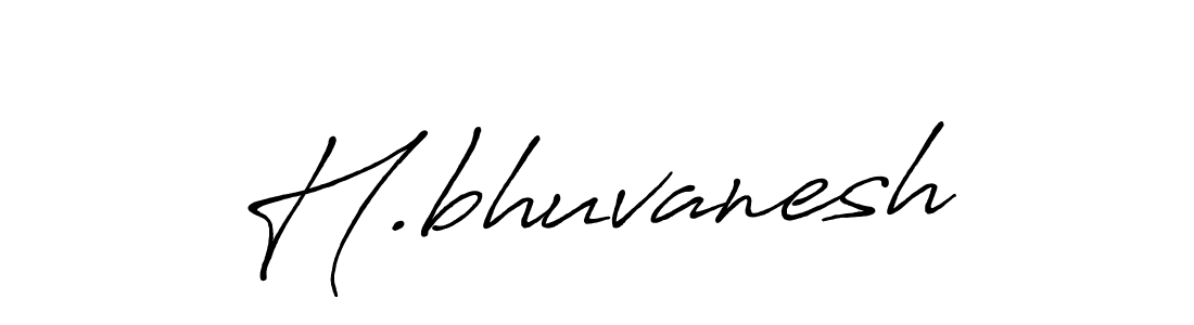 How to make H.bhuvanesh name signature. Use Antro_Vectra_Bolder style for creating short signs online. This is the latest handwritten sign. H.bhuvanesh signature style 7 images and pictures png