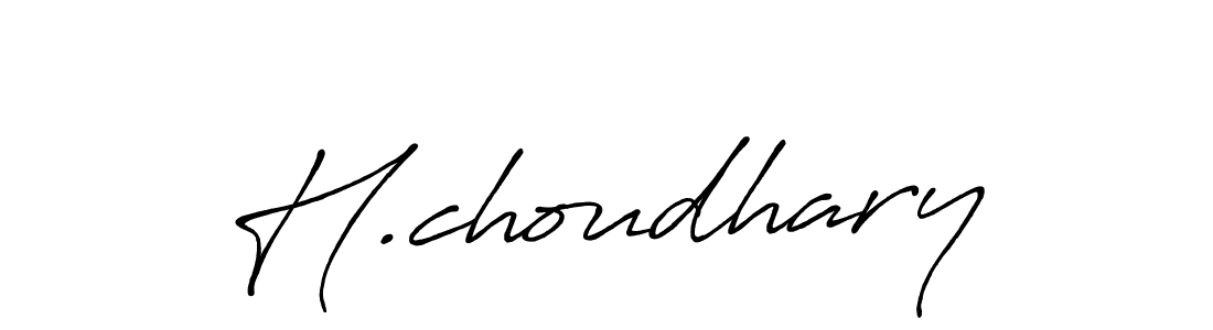 How to make H.choudhary signature? Antro_Vectra_Bolder is a professional autograph style. Create handwritten signature for H.choudhary name. H.choudhary signature style 7 images and pictures png