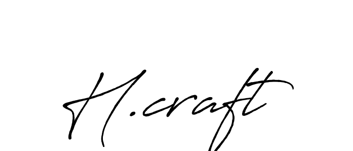 Make a beautiful signature design for name H.craft. With this signature (Antro_Vectra_Bolder) style, you can create a handwritten signature for free. H.craft signature style 7 images and pictures png