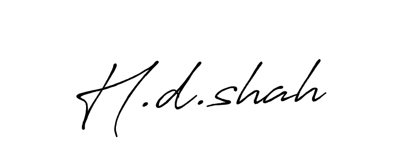 Also You can easily find your signature by using the search form. We will create H.d.shah name handwritten signature images for you free of cost using Antro_Vectra_Bolder sign style. H.d.shah signature style 7 images and pictures png