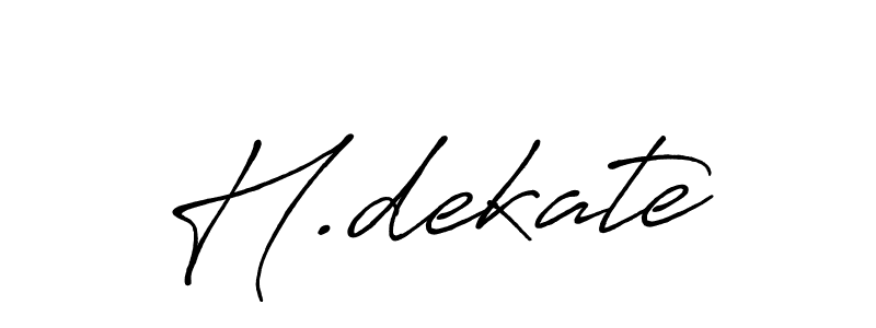 Similarly Antro_Vectra_Bolder is the best handwritten signature design. Signature creator online .You can use it as an online autograph creator for name H.dekate. H.dekate signature style 7 images and pictures png