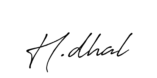 Design your own signature with our free online signature maker. With this signature software, you can create a handwritten (Antro_Vectra_Bolder) signature for name H.dhal. H.dhal signature style 7 images and pictures png