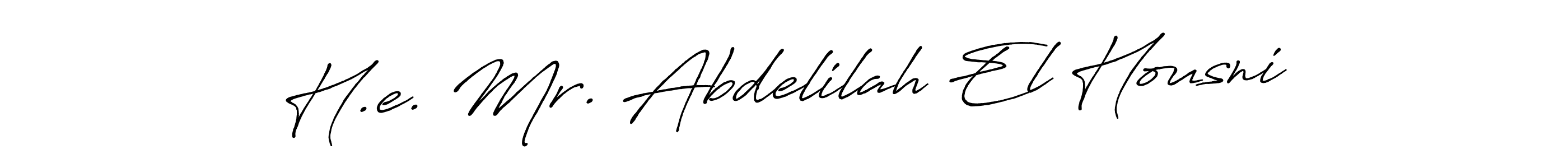 if you are searching for the best signature style for your name H.e. Mr. Abdelilah El Housni. so please give up your signature search. here we have designed multiple signature styles  using Antro_Vectra_Bolder. H.e. Mr. Abdelilah El Housni signature style 7 images and pictures png