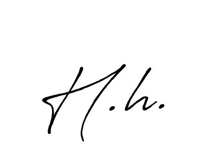 Make a beautiful signature design for name H.h.. With this signature (Antro_Vectra_Bolder) style, you can create a handwritten signature for free. H.h. signature style 7 images and pictures png