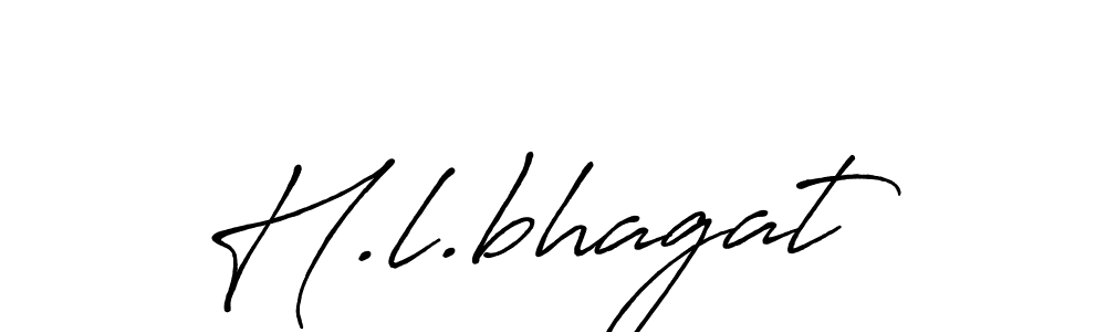 Make a beautiful signature design for name H.l.bhagat. With this signature (Antro_Vectra_Bolder) style, you can create a handwritten signature for free. H.l.bhagat signature style 7 images and pictures png