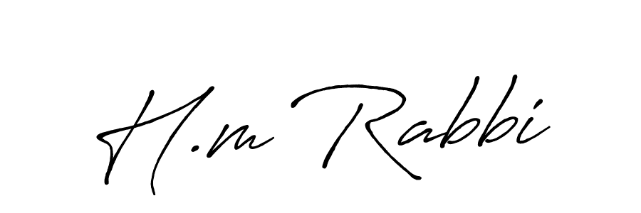 Antro_Vectra_Bolder is a professional signature style that is perfect for those who want to add a touch of class to their signature. It is also a great choice for those who want to make their signature more unique. Get H.m Rabbi name to fancy signature for free. H.m Rabbi signature style 7 images and pictures png