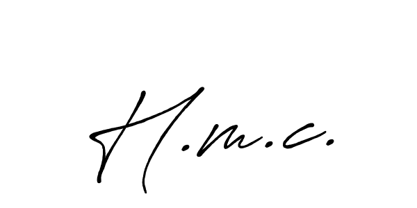 H.m.c. stylish signature style. Best Handwritten Sign (Antro_Vectra_Bolder) for my name. Handwritten Signature Collection Ideas for my name H.m.c.. H.m.c. signature style 7 images and pictures png