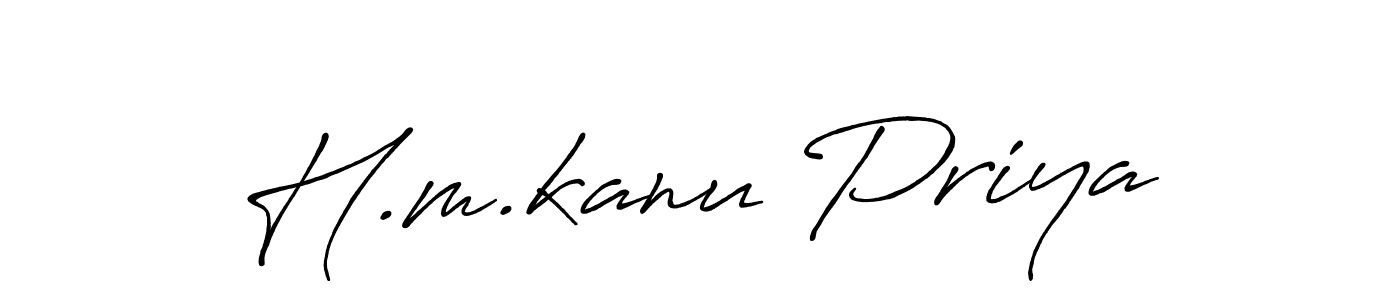 Design your own signature with our free online signature maker. With this signature software, you can create a handwritten (Antro_Vectra_Bolder) signature for name H.m.kanu Priya. H.m.kanu Priya signature style 7 images and pictures png