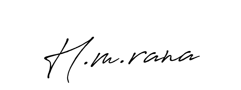 Also we have H.m.rana name is the best signature style. Create professional handwritten signature collection using Antro_Vectra_Bolder autograph style. H.m.rana signature style 7 images and pictures png