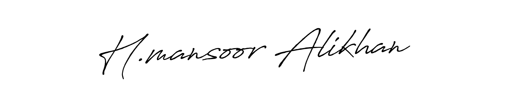 How to make H.mansoor Alikhan signature? Antro_Vectra_Bolder is a professional autograph style. Create handwritten signature for H.mansoor Alikhan name. H.mansoor Alikhan signature style 7 images and pictures png