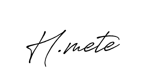 How to make H.mete signature? Antro_Vectra_Bolder is a professional autograph style. Create handwritten signature for H.mete name. H.mete signature style 7 images and pictures png
