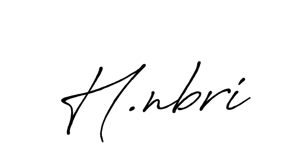 Also we have H.nbri name is the best signature style. Create professional handwritten signature collection using Antro_Vectra_Bolder autograph style. H.nbri signature style 7 images and pictures png