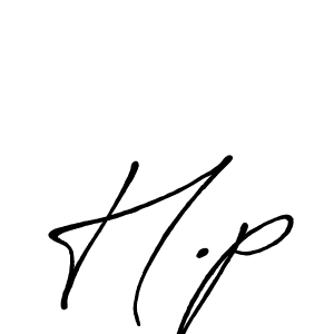 How to make H.p name signature. Use Antro_Vectra_Bolder style for creating short signs online. This is the latest handwritten sign. H.p signature style 7 images and pictures png