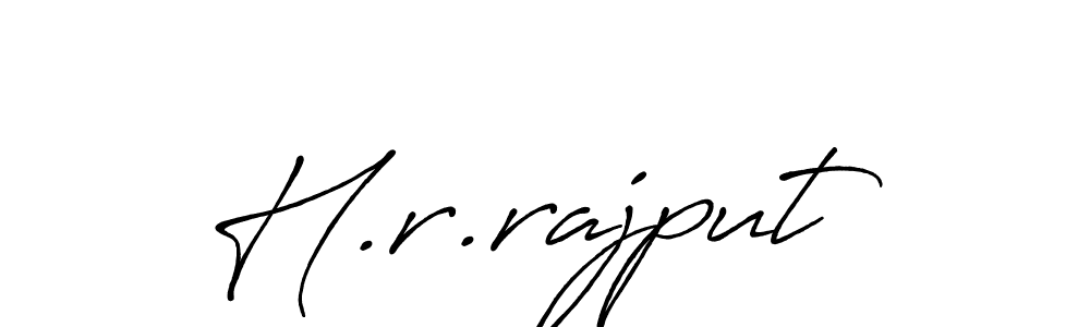 Create a beautiful signature design for name H.r.rajput. With this signature (Antro_Vectra_Bolder) fonts, you can make a handwritten signature for free. H.r.rajput signature style 7 images and pictures png
