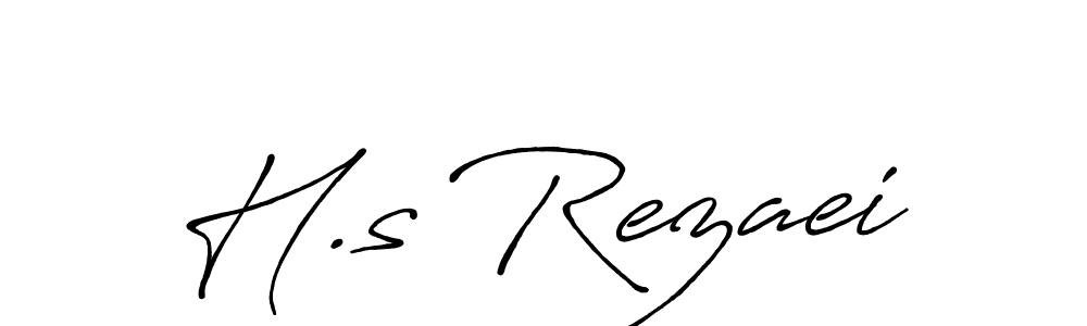 Design your own signature with our free online signature maker. With this signature software, you can create a handwritten (Antro_Vectra_Bolder) signature for name H.s Rezaei. H.s Rezaei signature style 7 images and pictures png