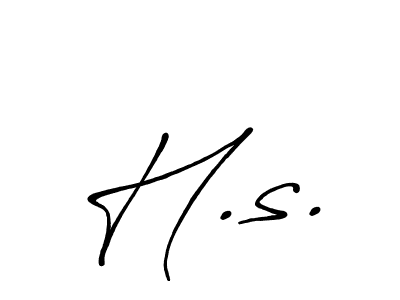 Also You can easily find your signature by using the search form. We will create H.s. name handwritten signature images for you free of cost using Antro_Vectra_Bolder sign style. H.s. signature style 7 images and pictures png