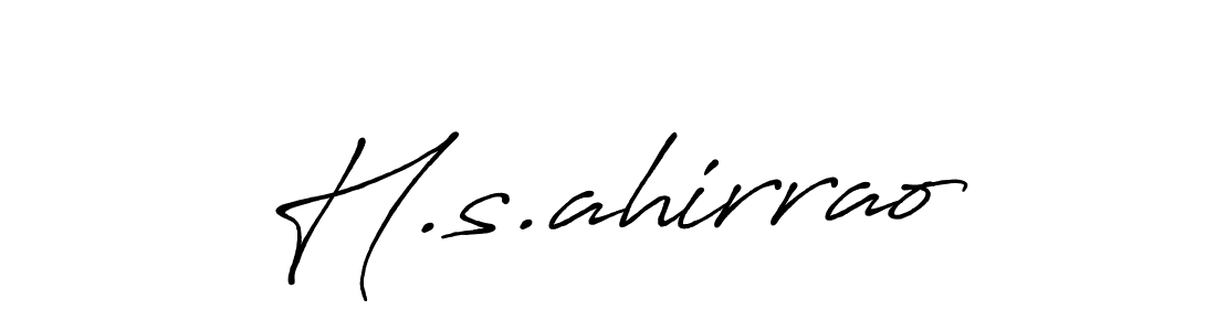 if you are searching for the best signature style for your name H.s.ahirrao. so please give up your signature search. here we have designed multiple signature styles  using Antro_Vectra_Bolder. H.s.ahirrao signature style 7 images and pictures png