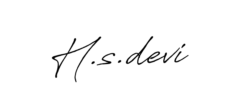 Similarly Antro_Vectra_Bolder is the best handwritten signature design. Signature creator online .You can use it as an online autograph creator for name H.s.devi. H.s.devi signature style 7 images and pictures png