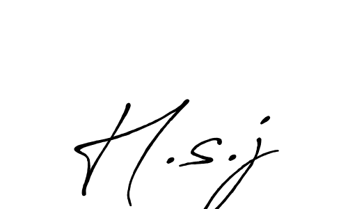 You should practise on your own different ways (Antro_Vectra_Bolder) to write your name (H.s.j) in signature. don't let someone else do it for you. H.s.j signature style 7 images and pictures png