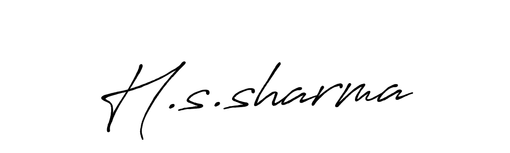 H.s.sharma stylish signature style. Best Handwritten Sign (Antro_Vectra_Bolder) for my name. Handwritten Signature Collection Ideas for my name H.s.sharma. H.s.sharma signature style 7 images and pictures png