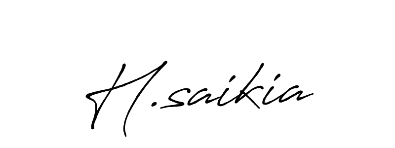 Create a beautiful signature design for name H.saikia. With this signature (Antro_Vectra_Bolder) fonts, you can make a handwritten signature for free. H.saikia signature style 7 images and pictures png