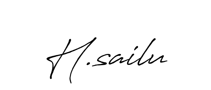 Create a beautiful signature design for name H.sailu. With this signature (Antro_Vectra_Bolder) fonts, you can make a handwritten signature for free. H.sailu signature style 7 images and pictures png