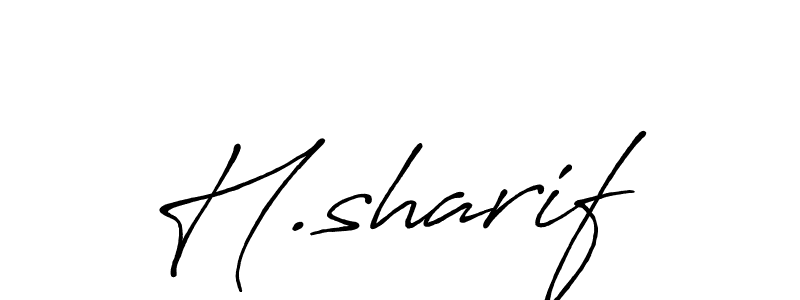 How to make H.sharif signature? Antro_Vectra_Bolder is a professional autograph style. Create handwritten signature for H.sharif name. H.sharif signature style 7 images and pictures png