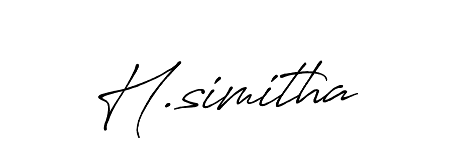 H.simitha stylish signature style. Best Handwritten Sign (Antro_Vectra_Bolder) for my name. Handwritten Signature Collection Ideas for my name H.simitha. H.simitha signature style 7 images and pictures png