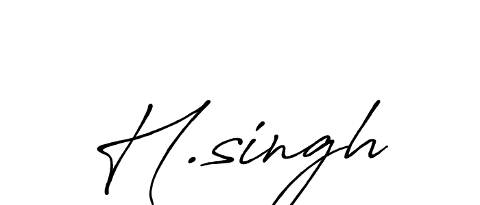 if you are searching for the best signature style for your name H.singh. so please give up your signature search. here we have designed multiple signature styles  using Antro_Vectra_Bolder. H.singh signature style 7 images and pictures png