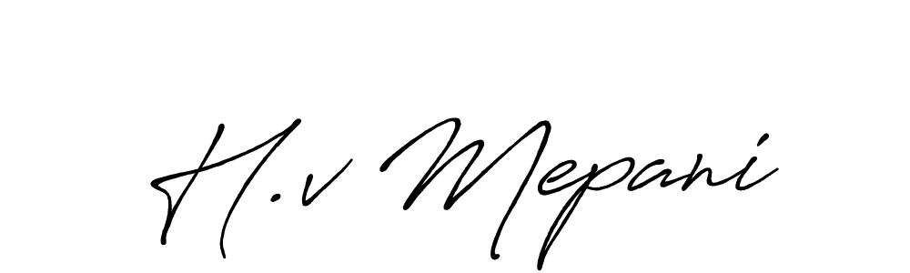 Once you've used our free online signature maker to create your best signature Antro_Vectra_Bolder style, it's time to enjoy all of the benefits that H.v Mepani name signing documents. H.v Mepani signature style 7 images and pictures png