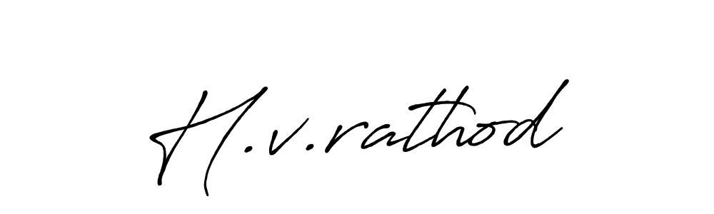 Make a beautiful signature design for name H.v.rathod. With this signature (Antro_Vectra_Bolder) style, you can create a handwritten signature for free. H.v.rathod signature style 7 images and pictures png