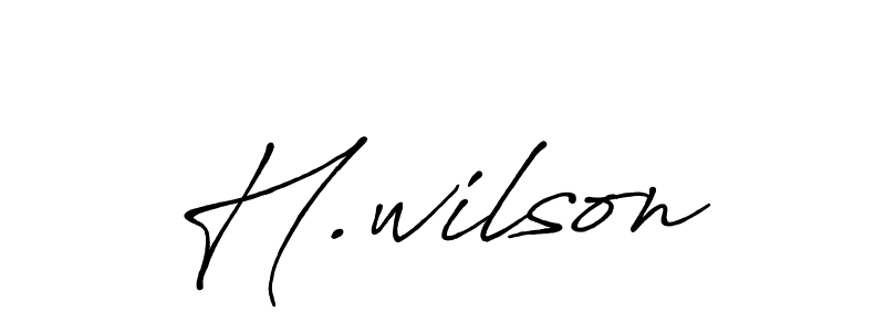 Also we have H.wilson name is the best signature style. Create professional handwritten signature collection using Antro_Vectra_Bolder autograph style. H.wilson signature style 7 images and pictures png