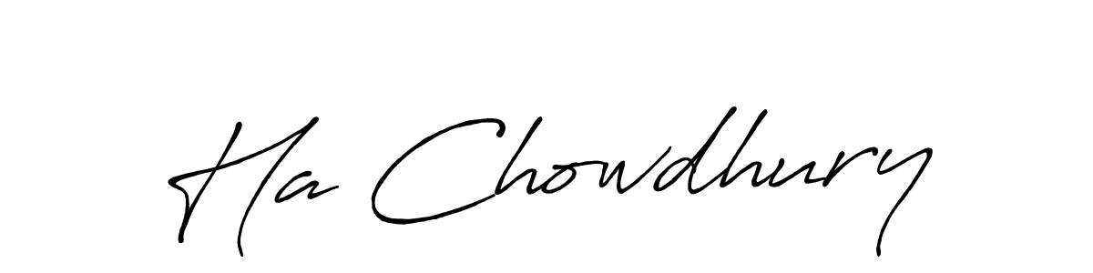 Use a signature maker to create a handwritten signature online. With this signature software, you can design (Antro_Vectra_Bolder) your own signature for name Ha Chowdhury. Ha Chowdhury signature style 7 images and pictures png