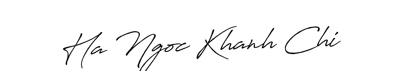 Create a beautiful signature design for name Ha Ngoc Khanh Chi. With this signature (Antro_Vectra_Bolder) fonts, you can make a handwritten signature for free. Ha Ngoc Khanh Chi signature style 7 images and pictures png