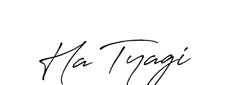 Use a signature maker to create a handwritten signature online. With this signature software, you can design (Antro_Vectra_Bolder) your own signature for name Ha Tyagi. Ha Tyagi signature style 7 images and pictures png