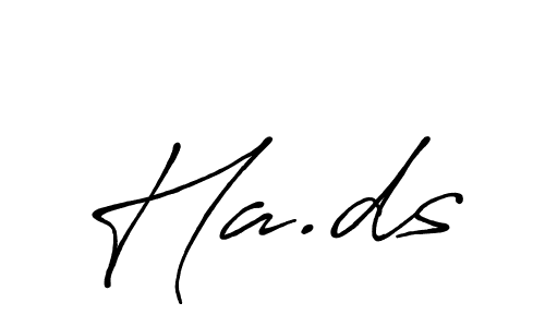 How to make Ha.ds name signature. Use Antro_Vectra_Bolder style for creating short signs online. This is the latest handwritten sign. Ha.ds signature style 7 images and pictures png