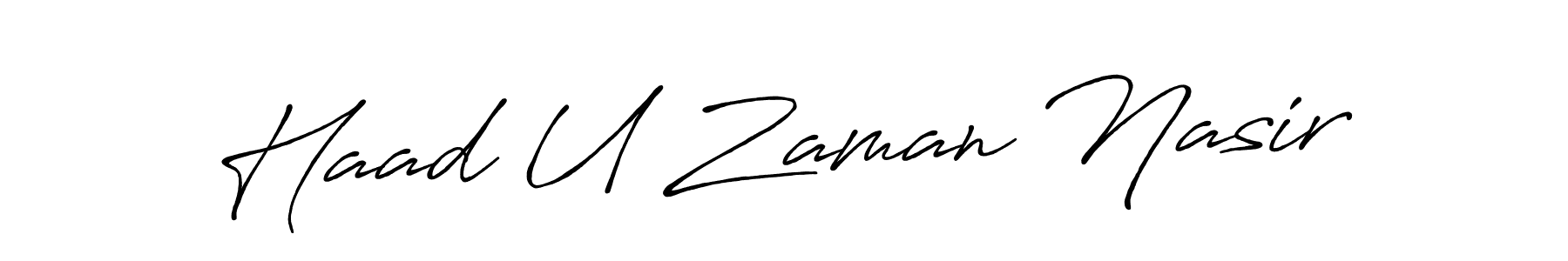 How to make Haad U Zaman Nasir signature? Antro_Vectra_Bolder is a professional autograph style. Create handwritten signature for Haad U Zaman Nasir name. Haad U Zaman Nasir signature style 7 images and pictures png