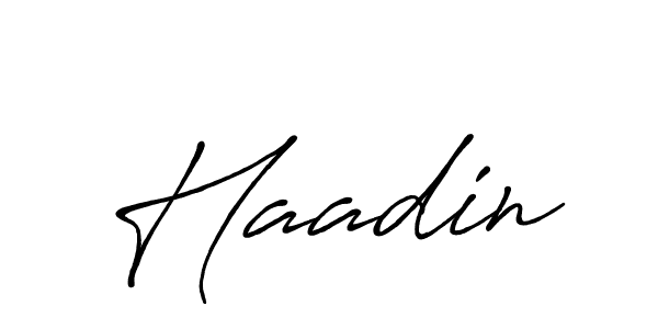 if you are searching for the best signature style for your name Haadin. so please give up your signature search. here we have designed multiple signature styles  using Antro_Vectra_Bolder. Haadin signature style 7 images and pictures png