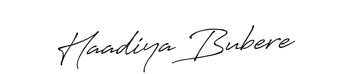 Create a beautiful signature design for name Haadiya Bubere. With this signature (Antro_Vectra_Bolder) fonts, you can make a handwritten signature for free. Haadiya Bubere signature style 7 images and pictures png