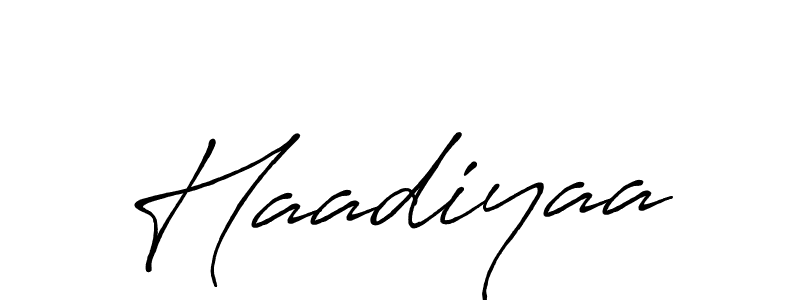 How to make Haadiyaa signature? Antro_Vectra_Bolder is a professional autograph style. Create handwritten signature for Haadiyaa name. Haadiyaa signature style 7 images and pictures png