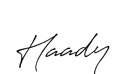 Make a beautiful signature design for name Haady. With this signature (Antro_Vectra_Bolder) style, you can create a handwritten signature for free. Haady signature style 7 images and pictures png