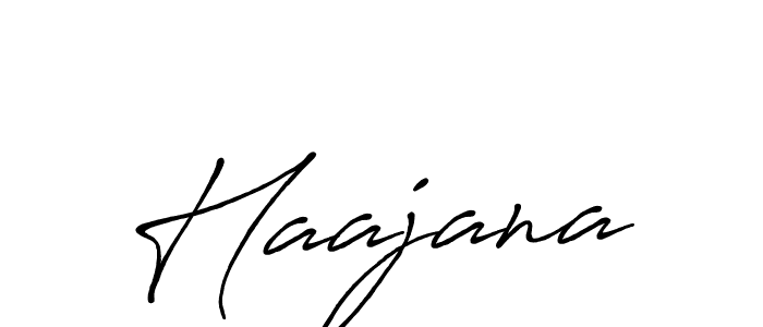 Use a signature maker to create a handwritten signature online. With this signature software, you can design (Antro_Vectra_Bolder) your own signature for name Haajana. Haajana signature style 7 images and pictures png