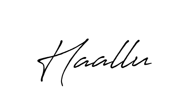 Make a beautiful signature design for name Haallu. With this signature (Antro_Vectra_Bolder) style, you can create a handwritten signature for free. Haallu signature style 7 images and pictures png