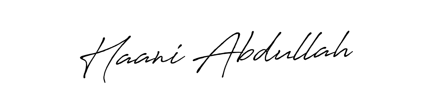 The best way (Antro_Vectra_Bolder) to make a short signature is to pick only two or three words in your name. The name Haani Abdullah include a total of six letters. For converting this name. Haani Abdullah signature style 7 images and pictures png