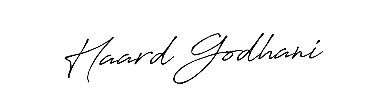 How to make Haard Godhani signature? Antro_Vectra_Bolder is a professional autograph style. Create handwritten signature for Haard Godhani name. Haard Godhani signature style 7 images and pictures png