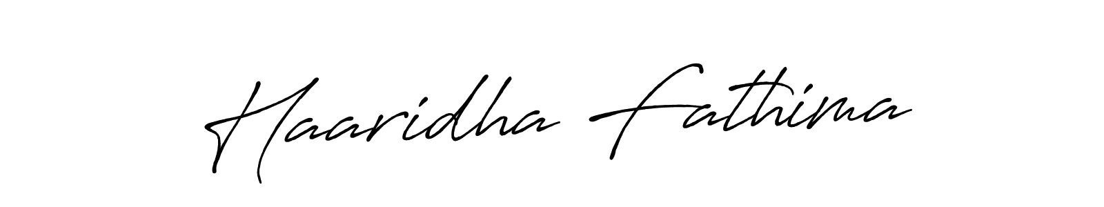 Also You can easily find your signature by using the search form. We will create Haaridha Fathima name handwritten signature images for you free of cost using Antro_Vectra_Bolder sign style. Haaridha Fathima signature style 7 images and pictures png