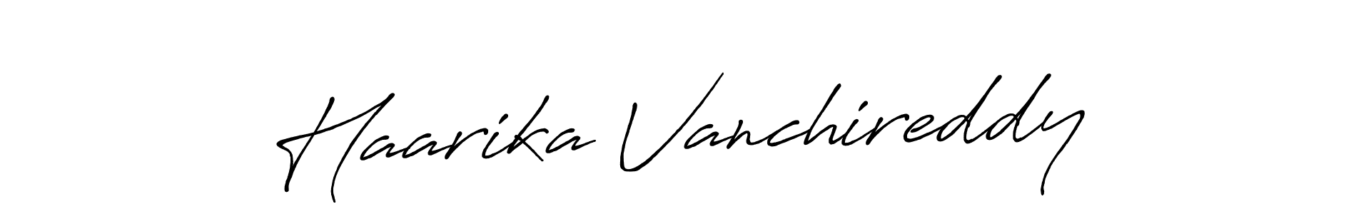 Antro_Vectra_Bolder is a professional signature style that is perfect for those who want to add a touch of class to their signature. It is also a great choice for those who want to make their signature more unique. Get Haarika Vanchireddy name to fancy signature for free. Haarika Vanchireddy signature style 7 images and pictures png