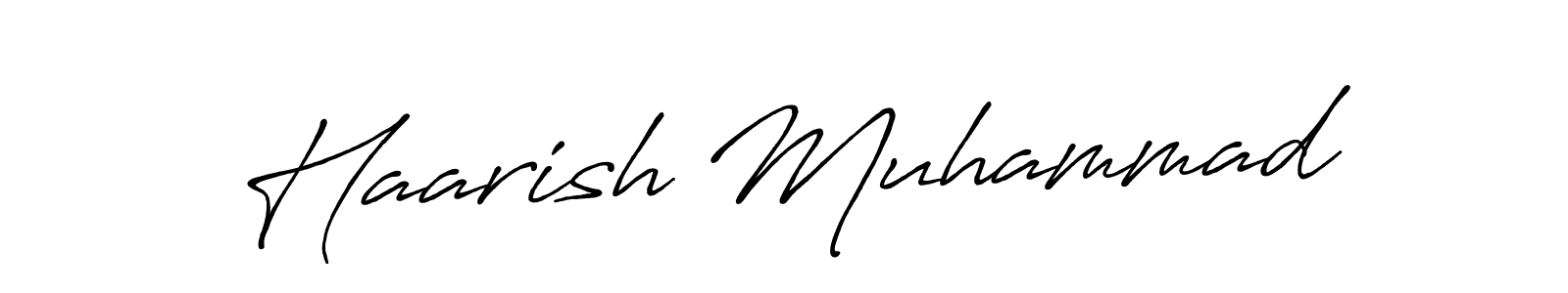 The best way (Antro_Vectra_Bolder) to make a short signature is to pick only two or three words in your name. The name Haarish Muhammad include a total of six letters. For converting this name. Haarish Muhammad signature style 7 images and pictures png