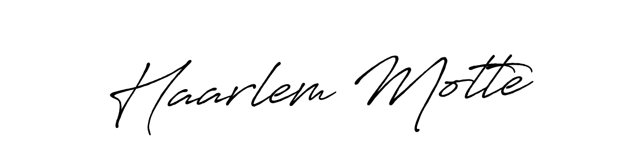 Design your own signature with our free online signature maker. With this signature software, you can create a handwritten (Antro_Vectra_Bolder) signature for name Haarlem Motte. Haarlem Motte signature style 7 images and pictures png