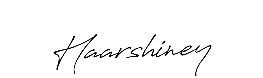 Design your own signature with our free online signature maker. With this signature software, you can create a handwritten (Antro_Vectra_Bolder) signature for name Haarshiney. Haarshiney signature style 7 images and pictures png